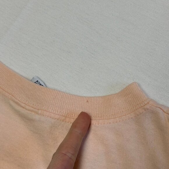 Vintage Y2K 90s Guess Womens Pink Baby Tee Size M/L Spellout Short Sleeve Top - Picture 6 of 9